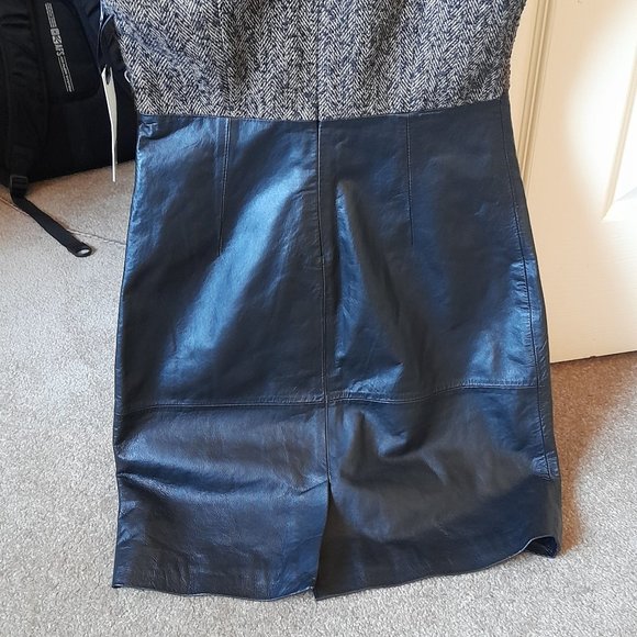 NEW BB Dakota Wool and Leateher Dress Size 6 - Picture 6 of 10